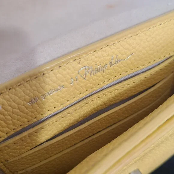 3.1 Phillip Lim Pashli Leather Saddle Crossbody Bag Yellow - Picture 10 of 13